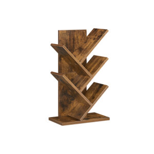 Medžio formos Knygų lentyna | 17,2 x 30 x 51 cm | Ruda