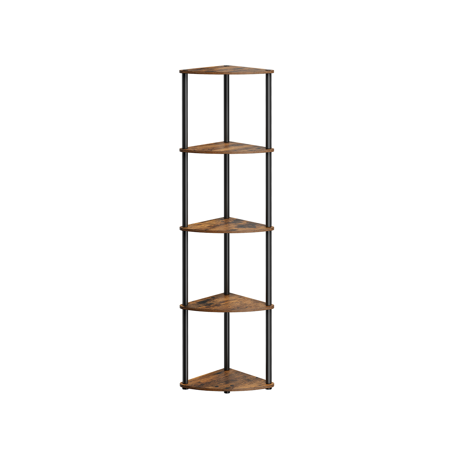 LBC610K01-1 Kampinė pastatoma lentyna su 5 lygiais | 38,3 x 27 x 139 cm | Ruda