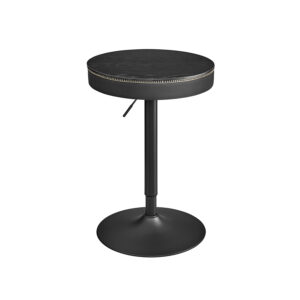 Reguliuojamas Baro stalas | Daiktadėžė |  58.7 x 58.7 x (83-105) cm | Juoda