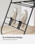 Plieninė sulankstoma Skalbinių džiovyklė | 51 x 147 x (97/112/128) cm | Juoda