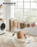 Plieninė sulankstoma Skalbinių džiovyklė | 51 x 147 x (97/112/128) cm | Balta, Žalia