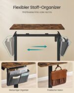 Elektrinis Reguliuojamo aukščio stalas | 60 x 120 x (72-120) cm | Juoda, Ruda