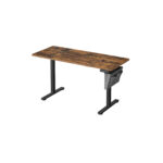 Reguliuojamo aukščio stalas elektrinis | 60 x 140 x (72-120) cm |  Juoda, Ruda