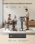 Reguliuojamo aukščio stalas elektrinis | 60 x 140 x (72-120) cm |  Juoda, Ruda