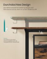 Reguliuojamo aukščio stalas elektrinis | 60 x 140 x (72-120) cm |  Juoda, Ruda