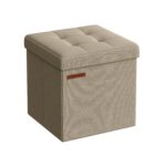 Pufas su daiktadėže iki 300 kg | 30 x 30 x 30 cm | Ruda