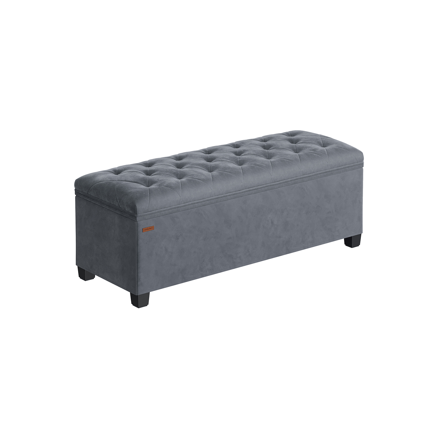 LSF089G01-1 Minkštasuolis su daiktadėže ant kojelių | 300 kg | 40 x 110 x 40 cm | Pilka