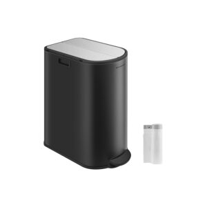 Rūšiavimo šiukšliadėžė 2 skyriai | 30L ir 20L | 25,6 x 17,8 x 60,5 | Juoda