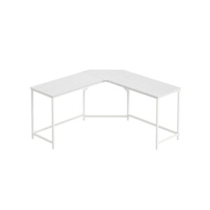L formos kampinis rašomasis stalas | 149 x 149 x 76 cm | Balta