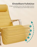 Supama kėdė su porankiais | Beržo faneros kojos | 121,5 x 67 x 84 cm | Geltona