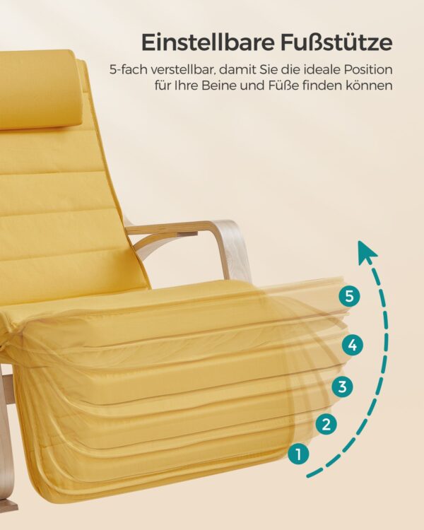 Supama kėdė su porankiais | Beržo faneros kojos | 121,5 x 67 x 84 cm | Geltona