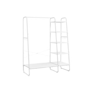 Pastatoma Drabužių kabykla su 5 letynomis | 45 x 120 x 160 cm | Balta