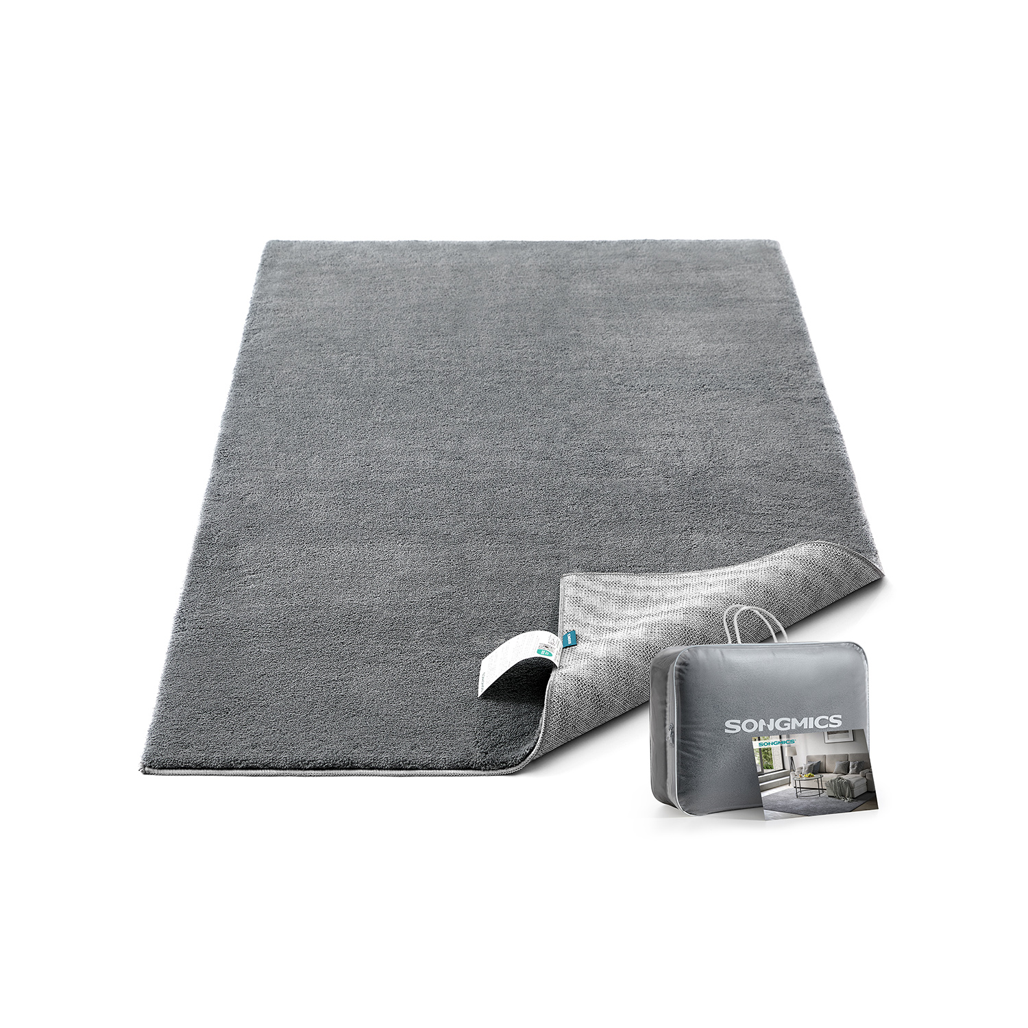 TAR011G01-1 Neslystantis svetainės kilimas Skalbiamas skalbimo mašinoje | 80 x 150 cm | Pilka