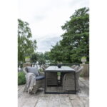 Denverio lauko valgomasis stalas | 100 x 75 x 210 cm | Juoda, Pilka