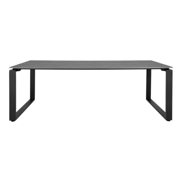 Denverio lauko valgomasis stalas | 100 x 75 x 210 cm | Juoda, Pilka