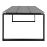 Denverio lauko valgomasis stalas | 100 x 75 x 210 cm | Juoda, Pilka