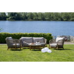 Sunkus dekoratyvinio Betono Kavos staliukas | 84,5 x 84,5 x 38,5 cm | Balta Ruda