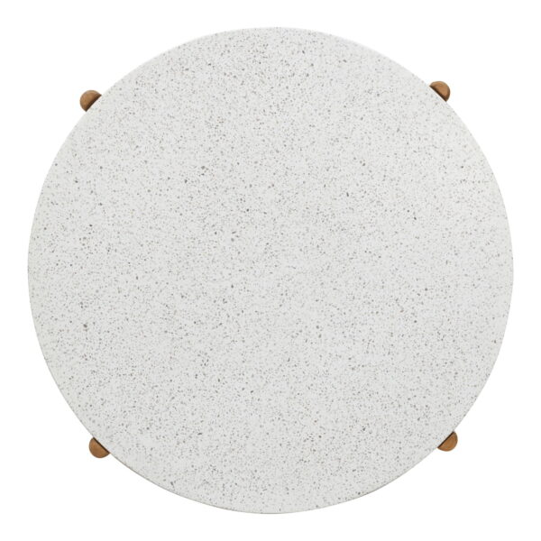 Sunkus dekoratyvinio Betono Kavos staliukas | 84,5 x 84,5 x 38,5 cm | Balta Ruda