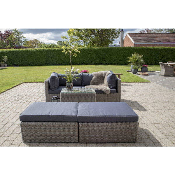 Lauko baldų komplektas | 158 x 65 x 190 cm | Pilka