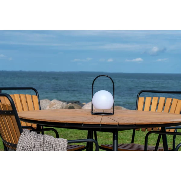 Klivlando lauko baldų komplektas | 64/130 x 91/74 x 58/130 cm | Juoda, Natūrali