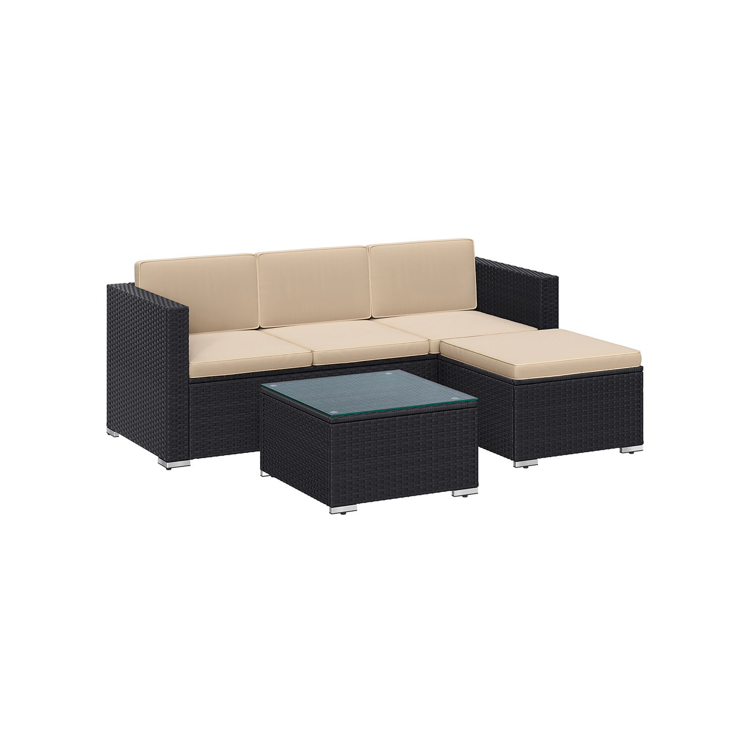 GGF005B03-1 Lauko baldų komplektas Universalus išdėstymas | 60 x 173 x 66 cm | Ruda, Kreminė