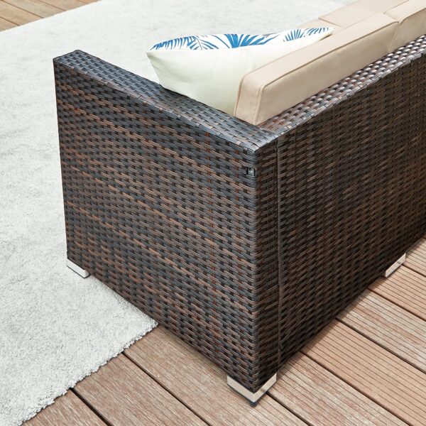 Lauko baldų komplektas Universalus išdėstymas | 60 x 173 x 66 cm | Juoda, Kreminė