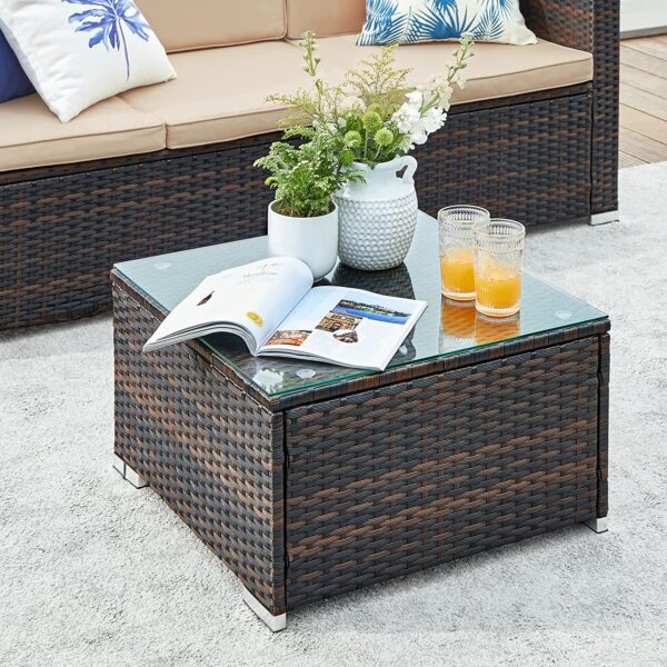 Lauko baldų komplektas Universalus išdėstymas | 60 x 173 x 66 cm | Juoda, Kreminė