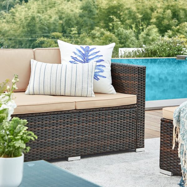 Lauko baldų komplektas Universalus išdėstymas | 60 x 173 x 66 cm | Juoda, Kreminė