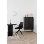 Dirbtinės odos valgomojo kėdė | 48 x 86 x 56 cm | Juoda