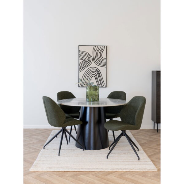 Valgomojo kėdė su pasisukimo funkcija | 50 x 88 x 60 cm | Žalia