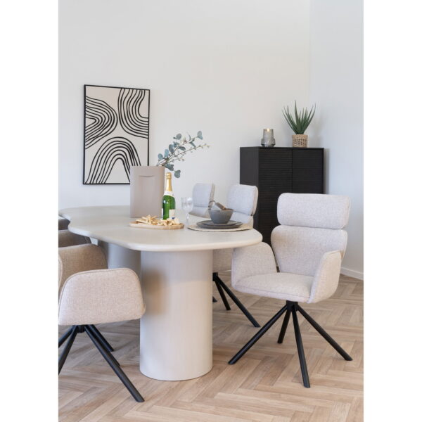 Pasukama minkšta valgomojo kėdė su porankiais | 61 x 95 x 61 cm | Pilka