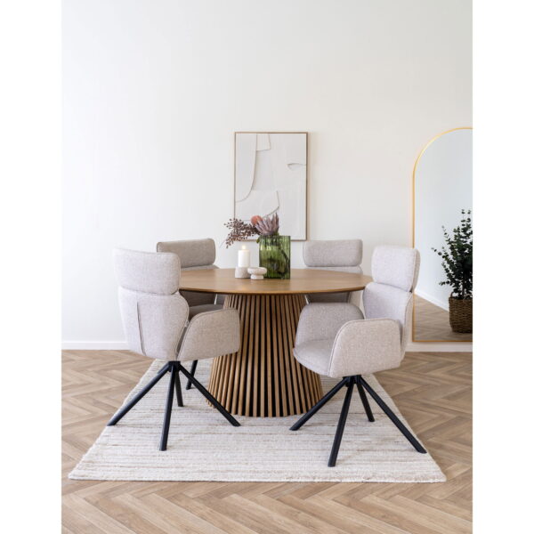 Pasukama minkšta valgomojo kėdė su porankiais | 61 x 95 x 61 cm | Pilka