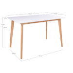 Baltas valgomojo stalas | 70 x 75 x 120 cm | Balta