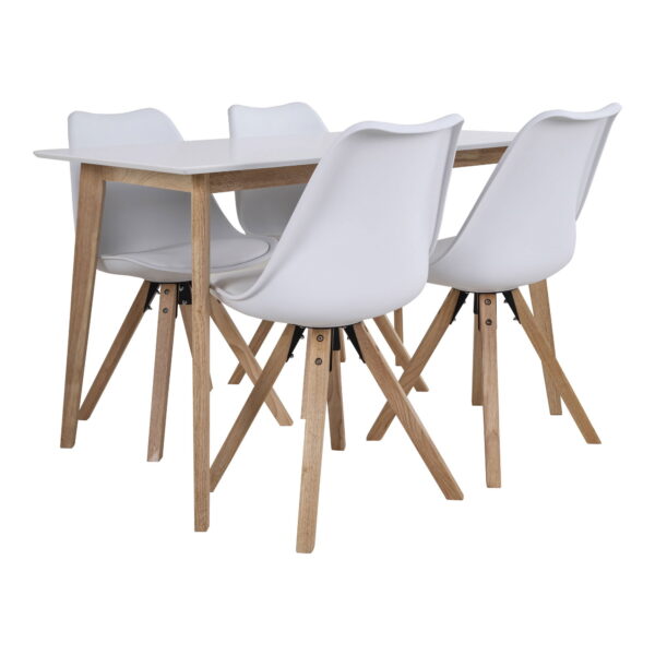 Baltas valgomojo stalas | 70 x 75 x 120 cm | Balta