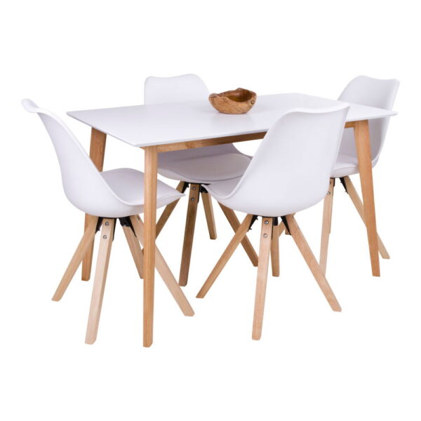 Baltas valgomojo stalas | 70 x 75 x 120 cm | Balta