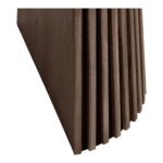 Prasiplečiantis tamsaus ąžuolo faneros valgomasis stalas | 120 x 75 x 120 cm | Tamsiai ruda