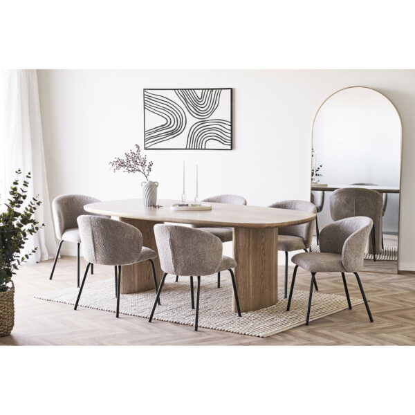 Uosio faneros valgomojo stalas | 110 x 75 x 210 cm | Natūrali medžio