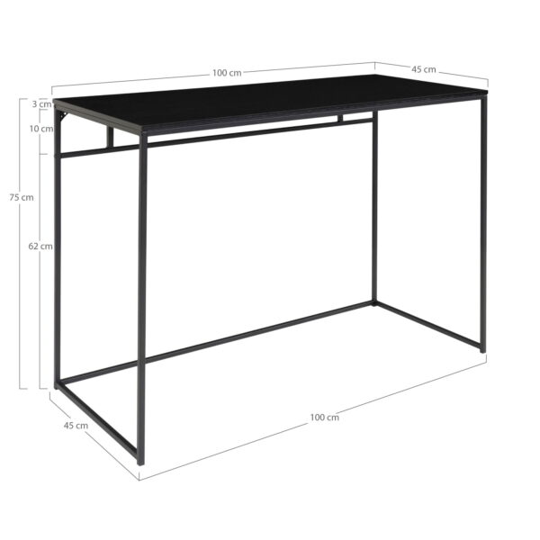 Vita stalas | 100 x 75 x 45 cm | Juoda