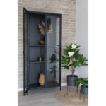 Brisbeno vitrinos spinta | 80 x 175 x 35 cm | Juoda