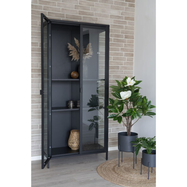 Brisbeno vitrinos spinta | 80 x 175 x 35 cm | Juoda