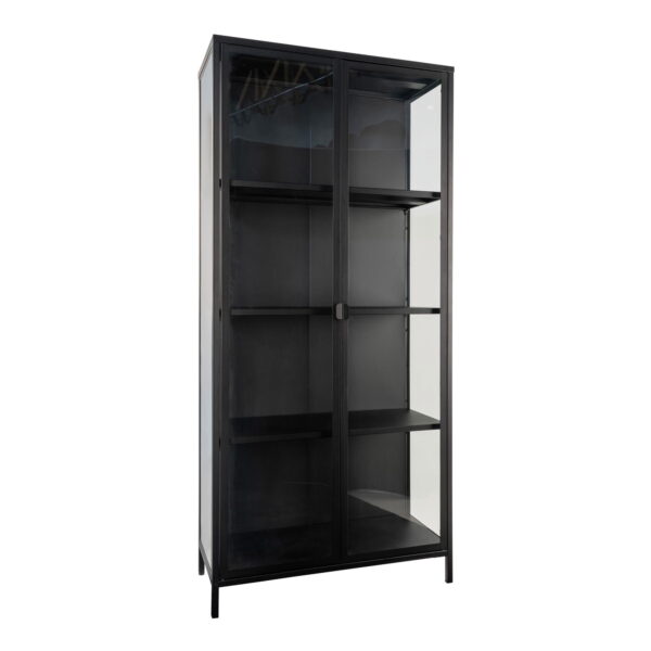 Brisbeno vitrinos spinta | 80 x 175 x 35 cm | Juoda