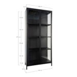 Brisbeno vitrinos spinta | 80 x 175 x 35 cm | Juoda