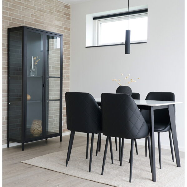 Brisbeno vitrinos spinta | 80 x 175 x 35 cm | Juoda