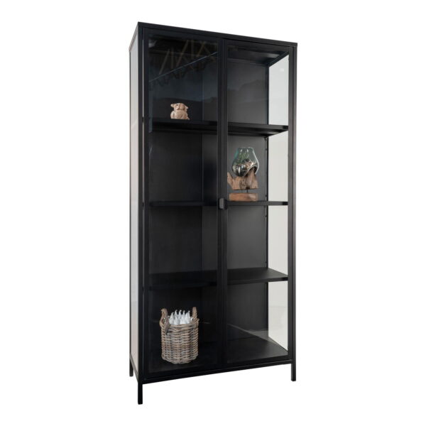 Brisbeno vitrinos spinta | 80 x 175 x 35 cm | Juoda