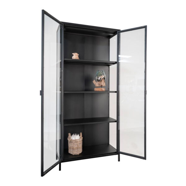 Brisbeno vitrinos spinta | 80 x 175 x 35 cm | Juoda