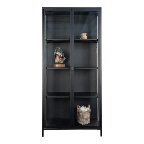 Brisbeno vitrinos spinta | 80 x 175 x 35 cm | Juoda
