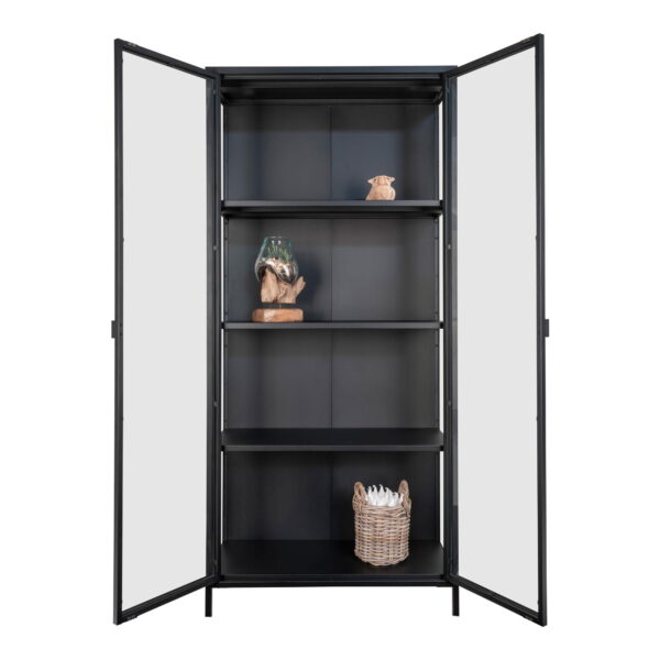 Brisbeno vitrinos spinta | 80 x 175 x 35 cm | Juoda