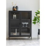 Brisbeno vitrinos spinta | 80 x 101 x 40 cm | Juoda