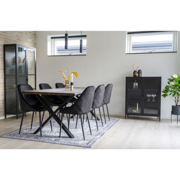 Brisbeno vitrinos spinta | 80 x 101 x 40 cm | Juoda
