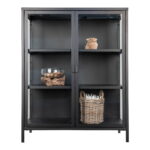 Brisbeno vitrinos spinta | 80 x 101 x 40 cm | Juoda